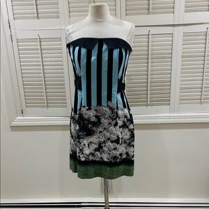 Plenty By Tracy Reese Elegant Striped and Floral Dress